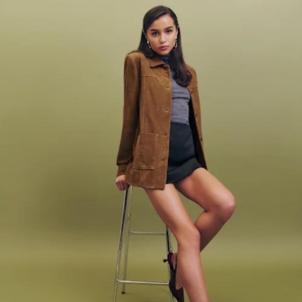 Reformation Veda Lincoln Suede Shirt Jacket - Picture 6 of 6